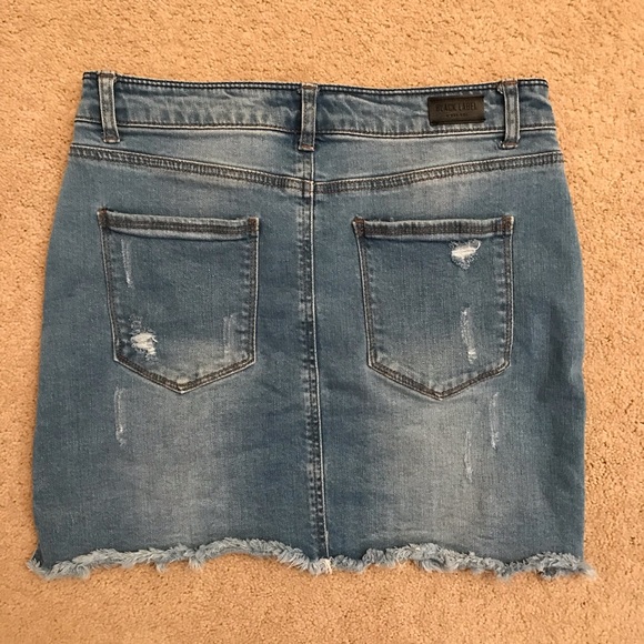 Black Label C’est Toi Distressed Demin Skirt - Picture 3 of 16